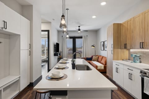 Open kitchen with island