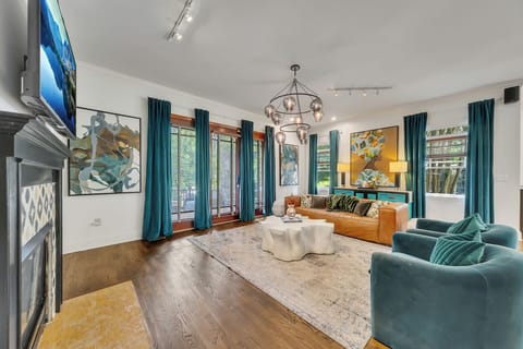 Teal velvet meets cognac leather