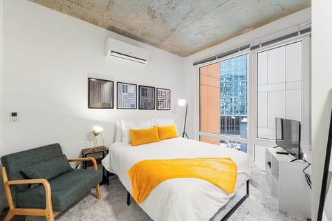 The Studio features a Full Size Bed
