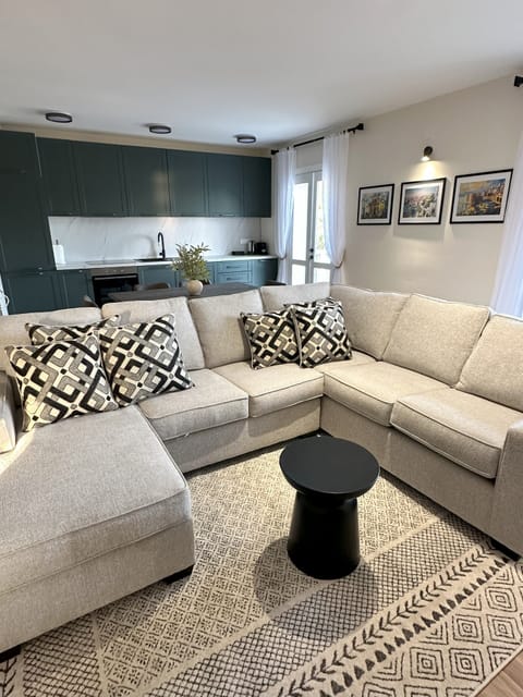 Living room and kitchen