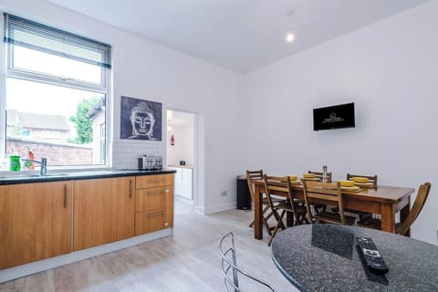 Dine in comfort and style in this spacious area.