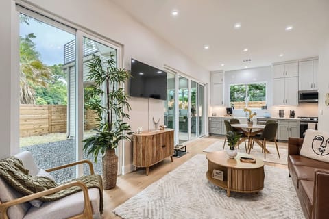 1. A beautifully lit space, perfect for relaxing or gathering with friends and family.
