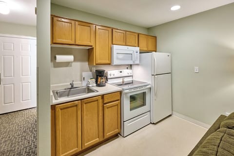 Enjoy a full-size kitchen