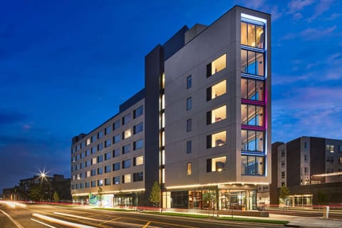 The Catbird building at night