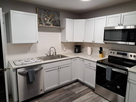 Enjoy use of the built-in microwave and the electric range and oven to make some delicious meals.