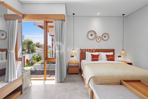 Villa, 2 Bedrooms, Pool View | Desk, laptop workspace, iron/ironing board, free WiFi
