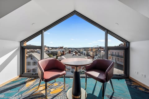 Exclusive Penthouse, City View | In-room safe, desk, laptop workspace, blackout drapes