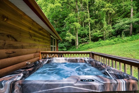 Relax and unwind in your private hot tub retreat