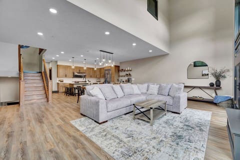 second level main living area leads out to deck