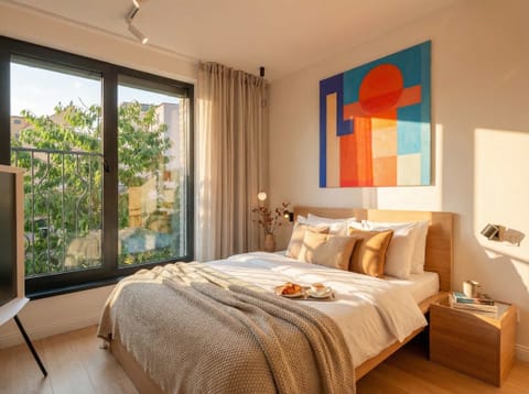 Second bedroom offers queen size bed, convertible sofa bed and TV with Netflix