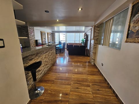 Family Apartment, Multiple Beds, Patio, River View | Living area | 50-inch Smart TV with digital channels, streaming services