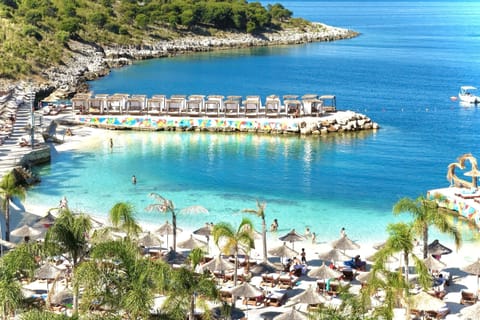 Private beach, white sand