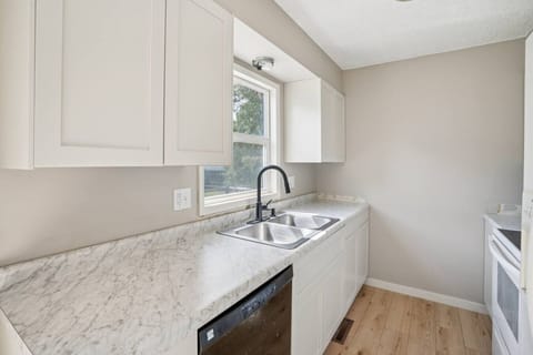 Prep area with natural light and dishwasher