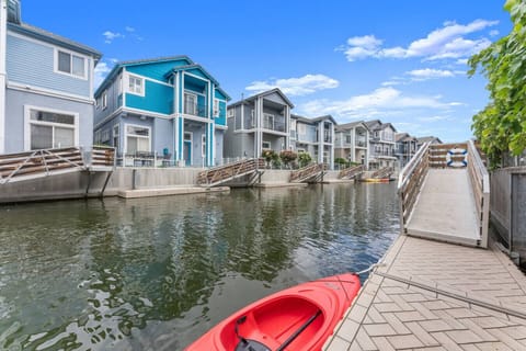 Launch straight from the dock and explore the tranquil canal by kayak, then relax on your private waterfront patio.
