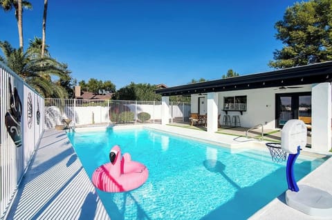 Pool ready for a refreshing dip any time of year—fun for the whole group!