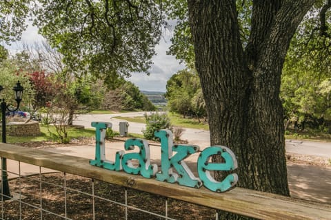 Kick back and relax while taking in the partial view of Lake Travis on the Porch