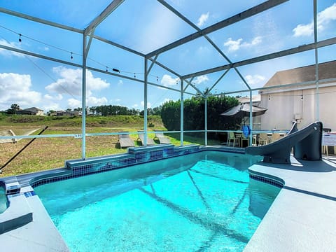 Poolside Bliss: Slide, soak, and savor in your private paradise.