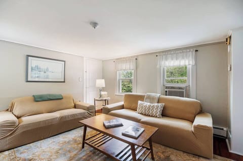 Nice open space with 2 large and soft sofas. Fan or air conditioning is included