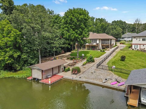Private boat dock with kayaks available for guest use.  