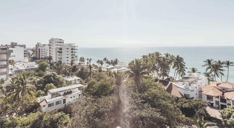 Take in sweeping views of the ocean and surrounding tropical landscape from the rooftop terrace.