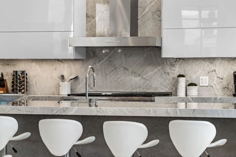 Spacious countertop.