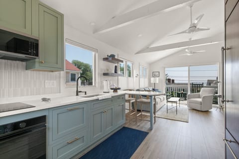 Sunlit and functional, it’s perfect for morning coffee