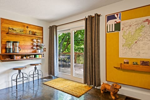 Coffee and Tea Bar and a Map Board