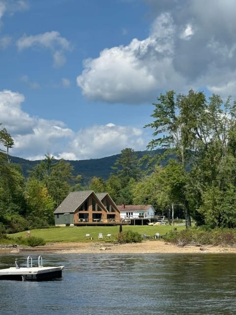 Lakeside Cabins with the Adirondack Mountains as a backdrop