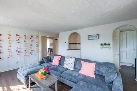 Living room with 4 seater couch (can sleep 1 person) 