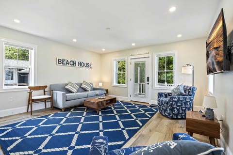 House, Multiple Beds, Patio, Garden View (Bourne By The Beach) | Living area | 42-inch flat-screen TV with digital channels