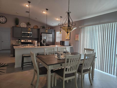 Kitchen, Dining with custom fixtures