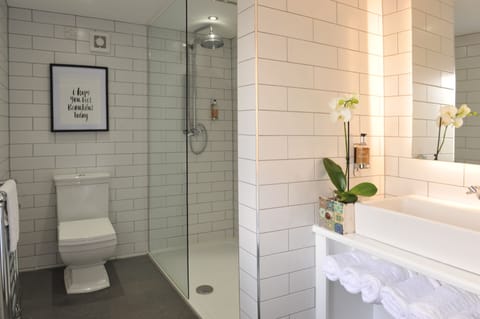 Superior Double Room, 1 King Bed | Bathroom | Shower, rainfall showerhead, free toiletries, hair dryer