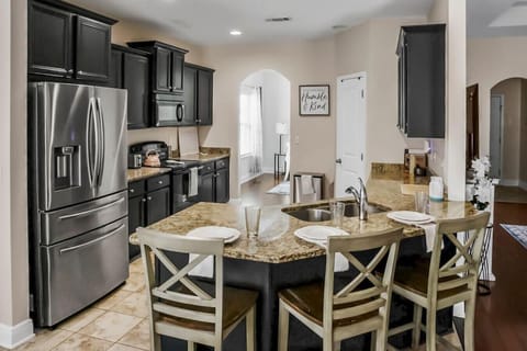 Fully Equipped Kitchen | Stainless Steel Fridge | Coffee & Tea Bar