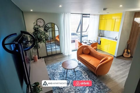 Lounge & Kitchen at Avo Apartments Short Lets & Serviced Accommodation