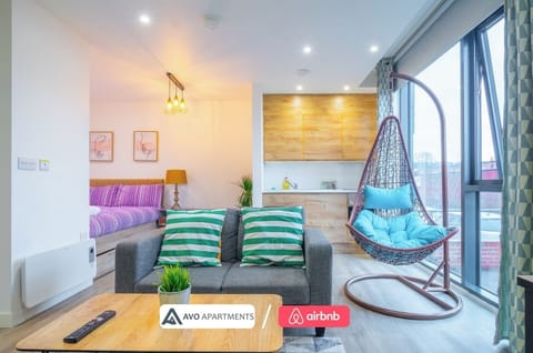 Lounge & Kitchen at Avo Apartments Short Lets & Serviced Accommodation