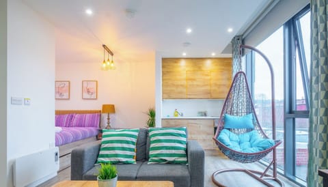 Lounge & Kitchen at Avo Apartments Short Lets & Serviced Accommodation