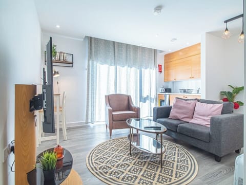 Lounge & Kitchen at Avo Apartments Short Lets & Serviced Accommodation