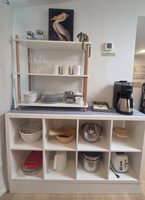 Misc kitchen gadgets and Keurig coffee maker (use pods or ground coffee) -