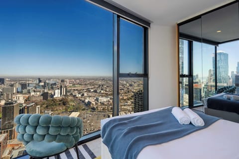 Enjoy the city views from bedroom 
