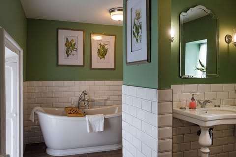 Deluxe Double Room | Bathroom | Hair dryer, towels, soap, shampoo