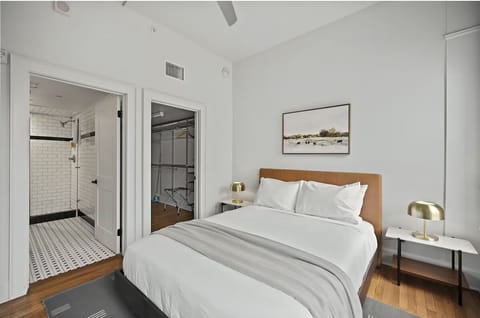 Recharge peacefully with bedside lighting and a quiet, tidy feel.