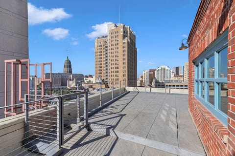 Stroll across the spacious rooftop deck for breezy open-air moments.