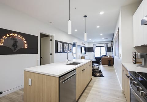 Cook like at home with a complete set of appliances and cookware.