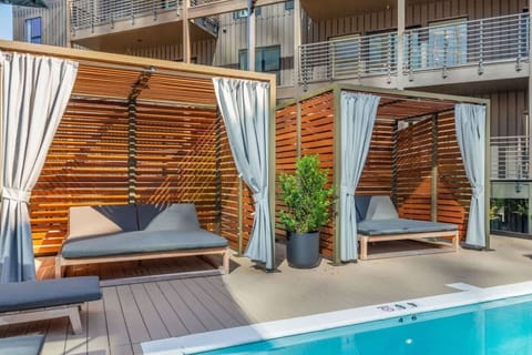 Enjoy 3 comfortable cabanas by the pool, on a first come first first basis 