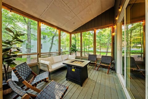 Sink into soft seating, warm up by the firepit, and enjoy peaceful moments surrounded by nature — all from the comfort of our inviting front porch.

