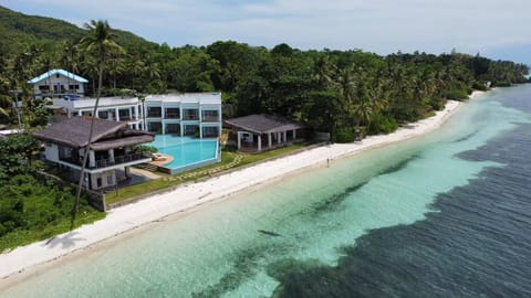 Private beach, white sand, sun loungers, beach yoga