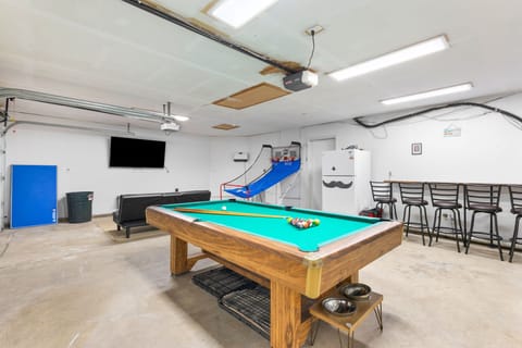Game room with pool table