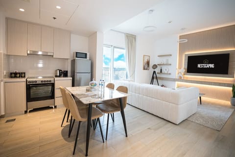 Luxury 1 bedroom chic apartment available on short term rental in Waters Edge, Yas Island, Abu Dhabi, UAE
