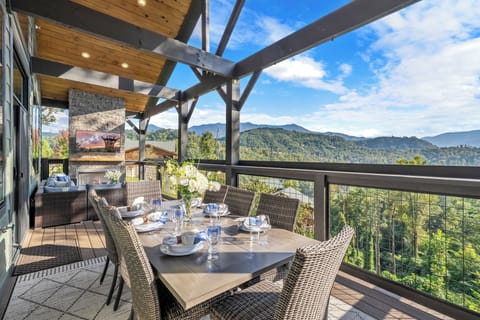 Feast, snuggle by the fire & take in a TV show - all from the top of the world!