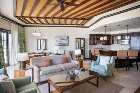 Gather comfortably in the airy lounge beside the breakfast bar.